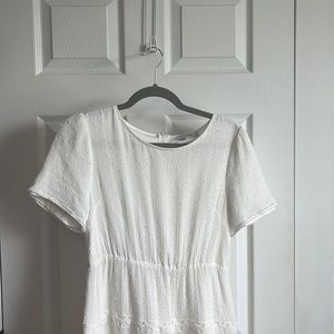 One loved babe white dress